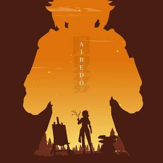 Minimalist Genshin Impact wallpaper