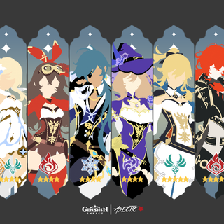 Minimalist Genshin Impact wallpaper