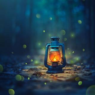 Magical lanterns wallpaper