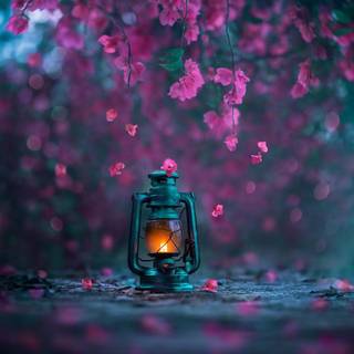 Magical lanterns wallpaper