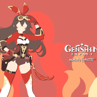 Minimalist Genshin Impact wallpaper