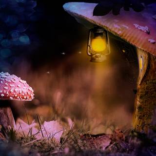 Magical lanterns wallpaper