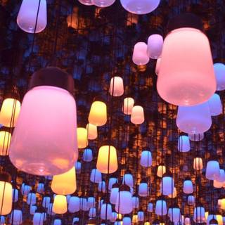 Magical lanterns wallpaper