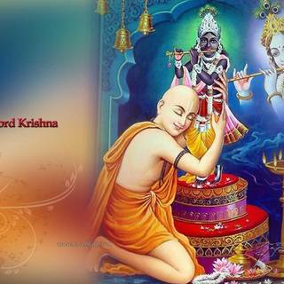 Krishna and Sudama wallpaper