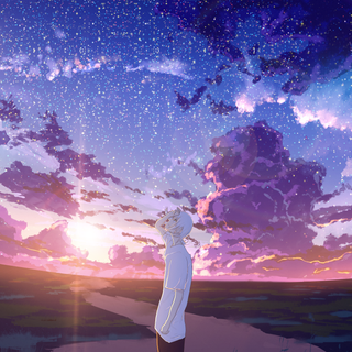 Anime sunrise 4k wallpaper