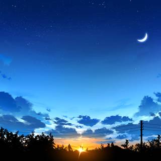 Anime sunrise 4k wallpaper