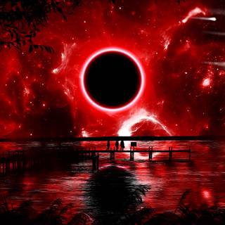 Red space 4k wallpaper