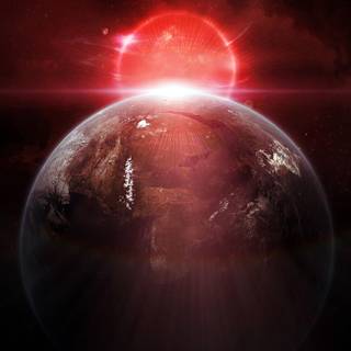 Red space 4k wallpaper