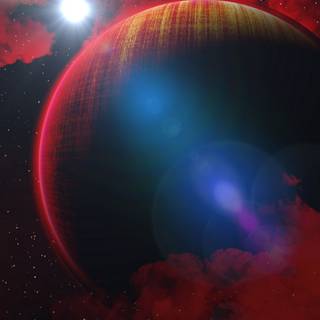 Red space 4k wallpaper