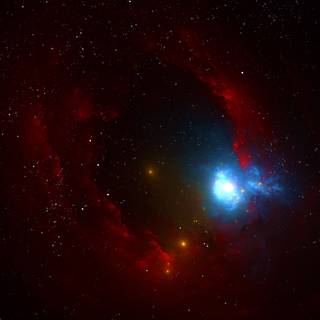 Red space 4k wallpaper