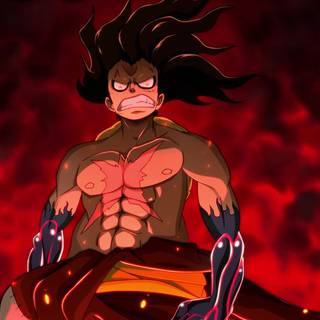 Luffy laughing wallpaper