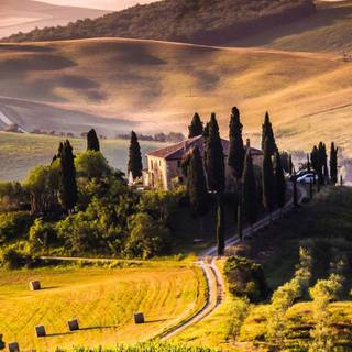 Italian countryside wallpaper