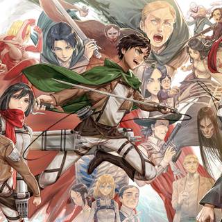 Attack On Titan characters wallpaper