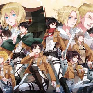 Attack On Titan characters wallpaper