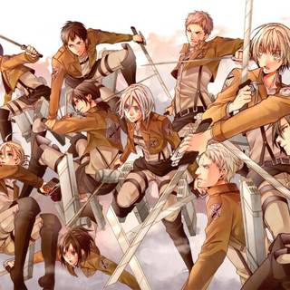 Attack On Titan characters wallpaper
