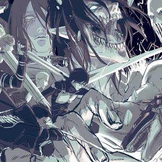 Attack On Titan characters wallpaper