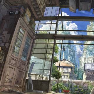Anime architecture wallpaper