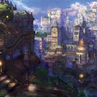 Anime architecture wallpaper