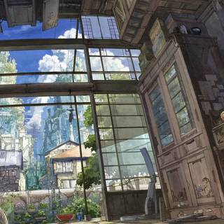 Anime architecture wallpaper