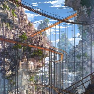 Anime architecture wallpaper