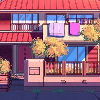 Anime architecture wallpaper