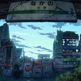 Anime architecture wallpaper