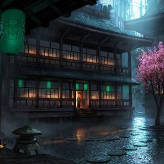 Anime architecture wallpaper