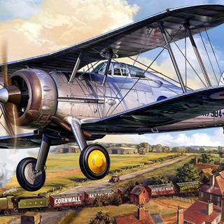 Vintage aircraft wallpaper