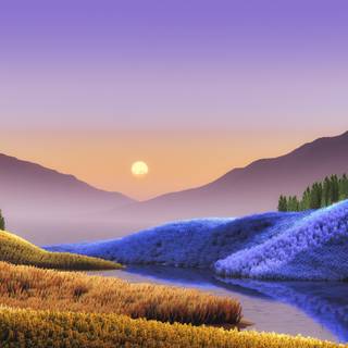 Natural landscape computer wallpaper