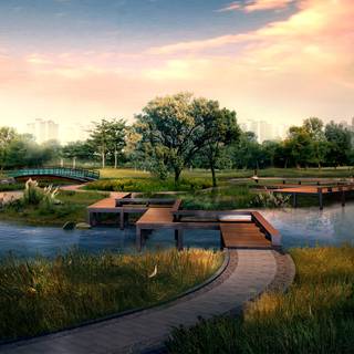 Natural landscape computer wallpaper