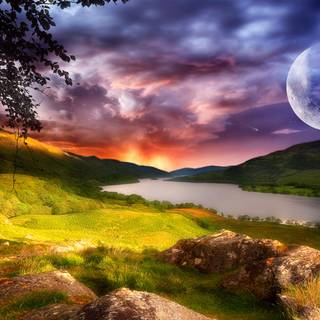 Natural landscape computer wallpaper