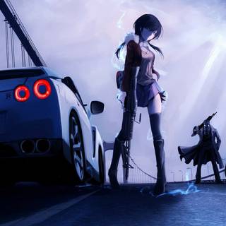 Street race anime desktop wallpaper