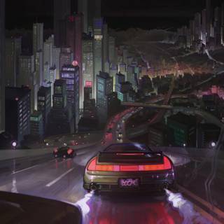 Street race anime desktop wallpaper