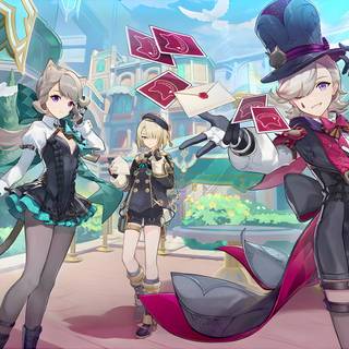 Genshin Lyney computer wallpaper