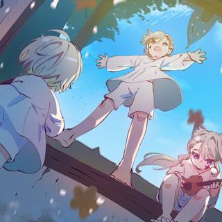 Genshin Lyney computer wallpaper