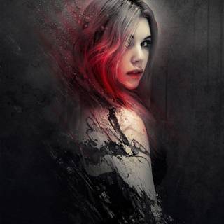 Dark art girl wallpaper