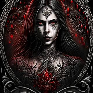 Dark art girl wallpaper