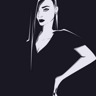 Dark art girl wallpaper