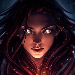 Dark art girl wallpaper