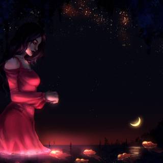 Dark art girl wallpaper