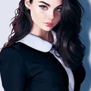 Dark art girl wallpaper