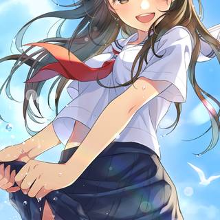 4k anime girl banner wallpaper