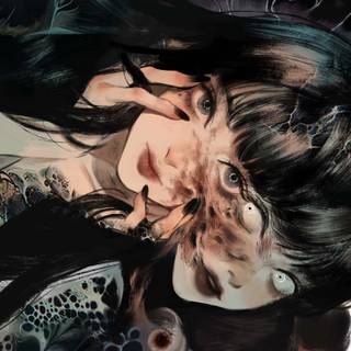 Dark art girl wallpaper