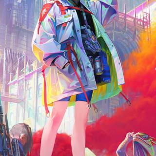 4k anime girl banner wallpaper