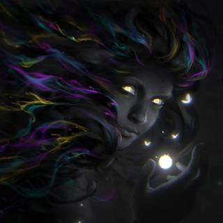 Dark art girl wallpaper
