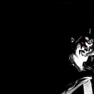 Black and white anime PC wallpaper