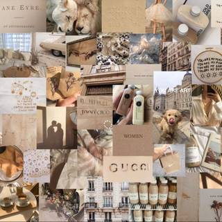 Collage preppy laptop wallpaper