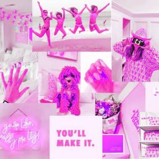 Collage preppy laptop wallpaper