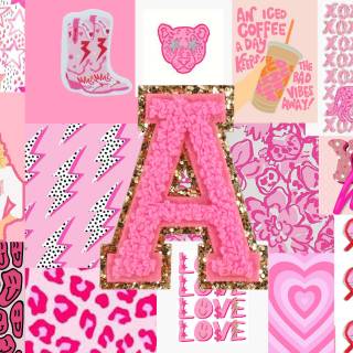 Collage preppy laptop wallpaper