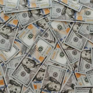 Girl with money wallpaper